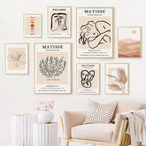 Picasso Outline Art Leinwandposter